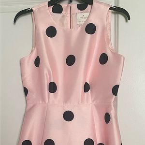KATE SPADE - Beautiful PINK AND BLACK Polka Dot cocktail dress